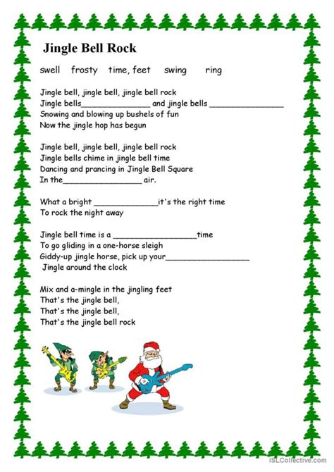 Christmas song song and nursery rhym…: English ESL worksheets pdf & doc