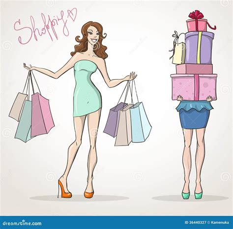 Shopoholic Shopping Girls Fashion Sale Royalty Free Stock Photography ...