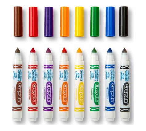 Ultra-Clean Washable Markers, Broad Line, 8 Count | Crayola.com | Crayola