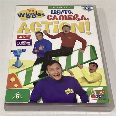 THE WIGGLES TV Series 3 Lights Camera Action DVD 4 Disc Set Region 4 ...