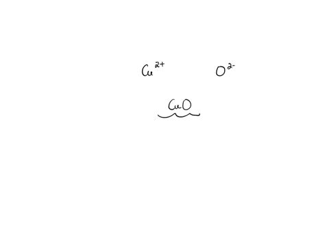 SOLVED: formula for copper(II) oxide: