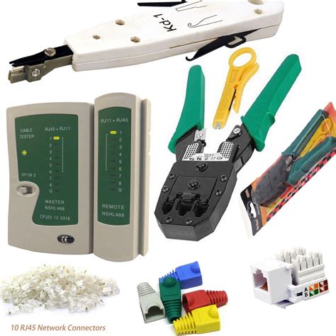 Ethernet Network Kit RJ45 LAN Cable Tester Crimping Punch Tool ...