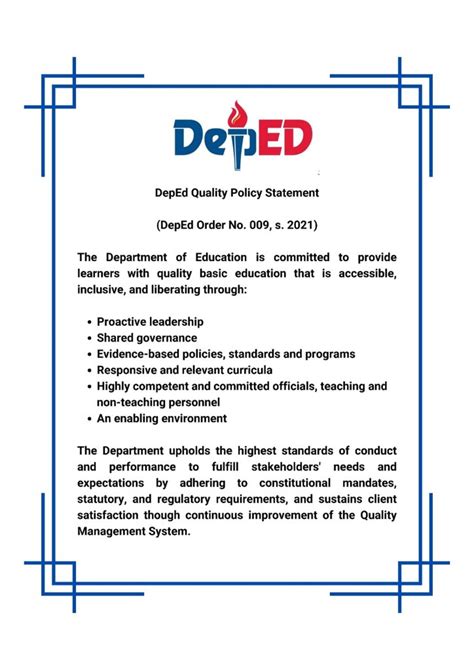 DepEd Quality Policy | DepEd Region VIII