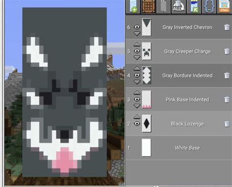 Cute Wolf | Minecraft Banner Designs