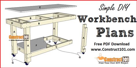 Simple Workbench Plans | PDF Download - Construct101