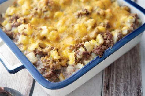 Ground Beef Potato Casserole | Carrie’s Experimental Kitchen