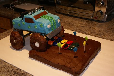 Monster truck cake | 3rd birthday cakes, Monster truck cake, Monster ...