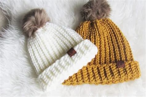 Crochet Ribbed Beanie (in 6 Sizes) - Crochet Dreamz