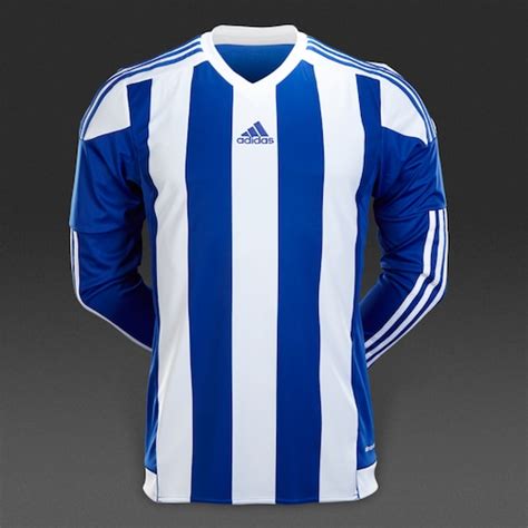 Mens Football Teamwear - adidas Striped 15 Long Sleeve Jersey - Bold ...