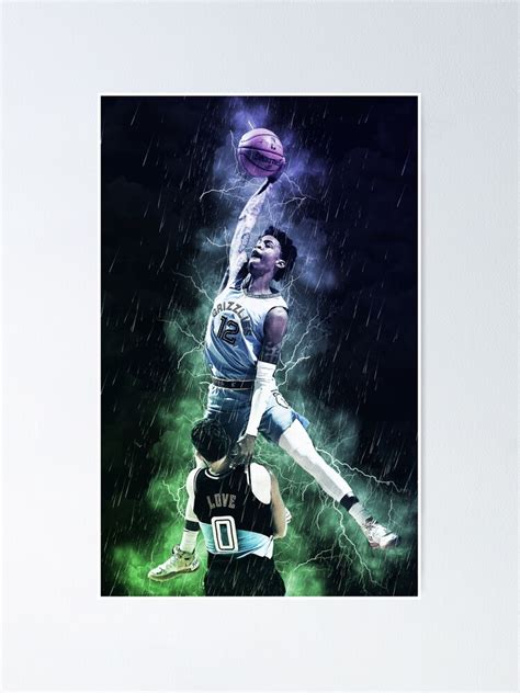 "JA MORANT DUNK" Poster for Sale by dekuuu | Redbubble