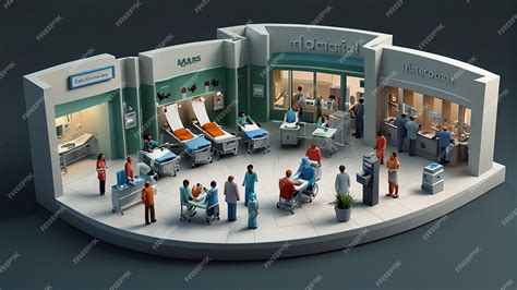 Premium Photo | A hospital emergency room with doctors and patients