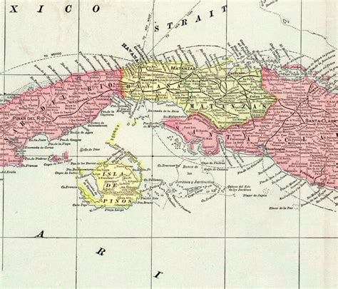 1900 Antique CUBA Map Crams Map of Cuba and HAVANA Province | Etsy