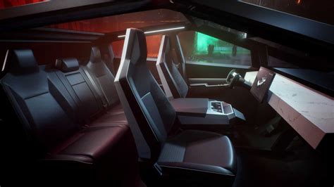 New Photos Reveal Tesla Cybertruck Interior Ambient…