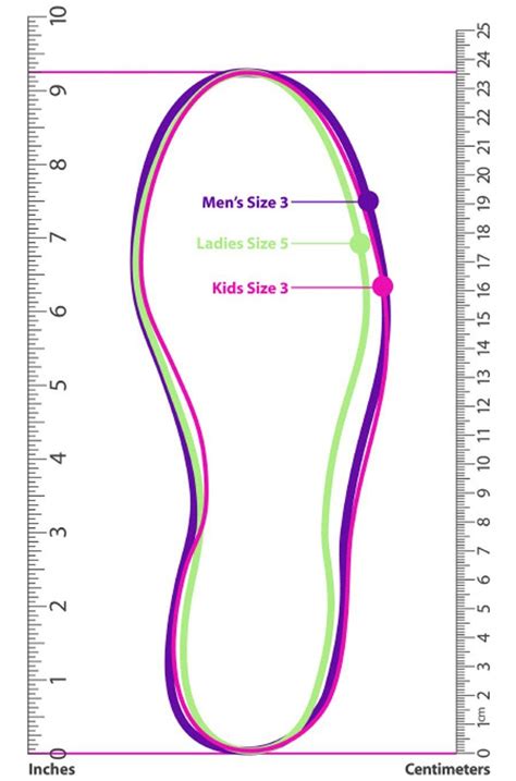 Women's Shoe Size Chart Printable