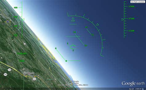 Plotting airplane GPS data in Google Earth — Kevin Chen