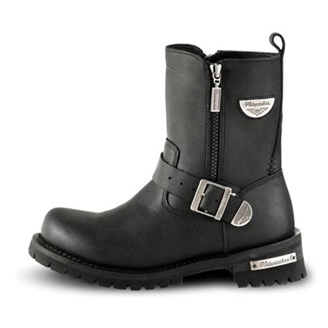 Men's Milwaukee® Afterburner Leather Zip Boots, Black - 132397 ...