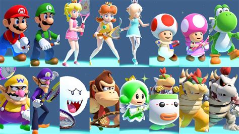 Mario Tennis: Ultra Smash - All Characters - YouTube