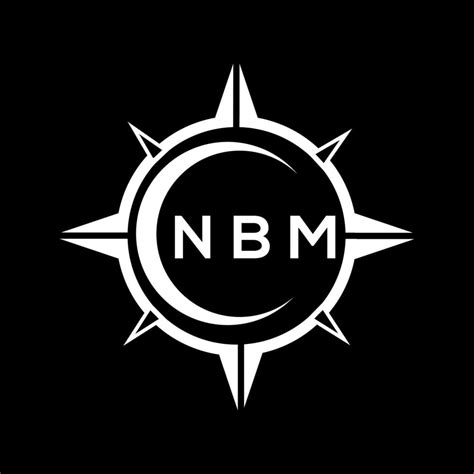 NBM abstract monogram shield logo design on black background. NBM ...