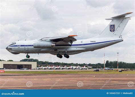 Ukrainian Air Force Ilyushin Il-76 Landing Editorial Photo - Image of ...