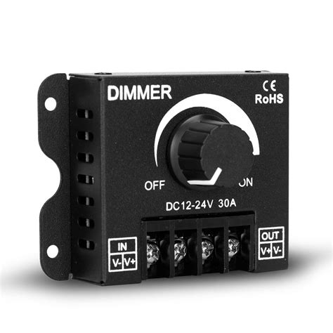 DC 12V-24V PWM LED Lighting Dimming Device LED Strip Dimmer 30A ...