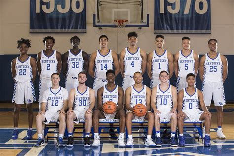 Kentucky Wildcats Basketball 2017-18 Team Photo - A Sea Of Blue