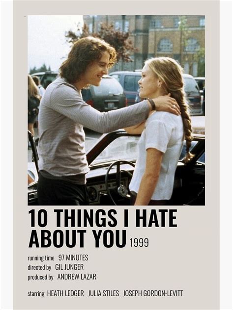 "10 things i hate about you poster " Poster for Sale by sranje | Redbubble