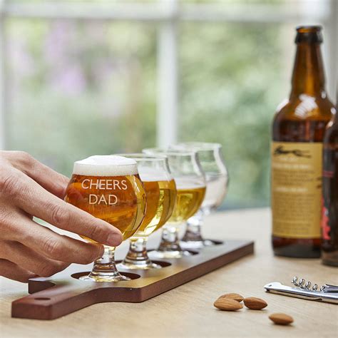 Personalised Craft Beer Flight Tasting Set By Becky Broome