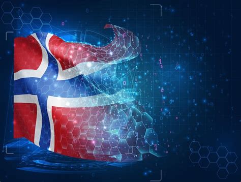 Premium Vector | Norway vector flag virtual abstract 3d object from ...