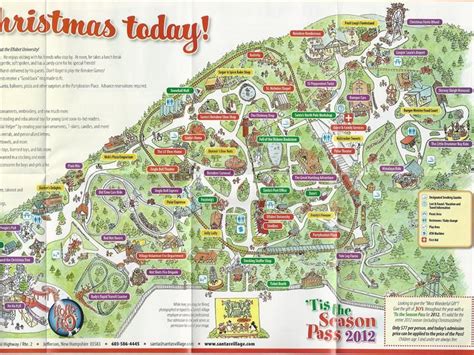 Santa's Village - 2012 Park Map | Santa's village, Park, Village