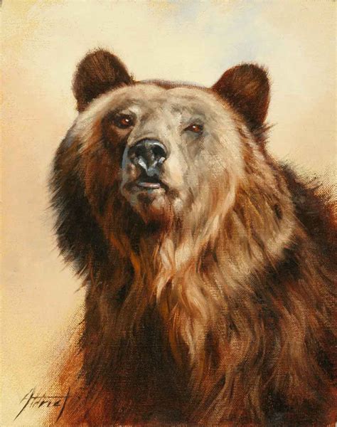 Grizzly Portrait | Edward Aldrich | Bear Painting – Sorrel Sky Gallery