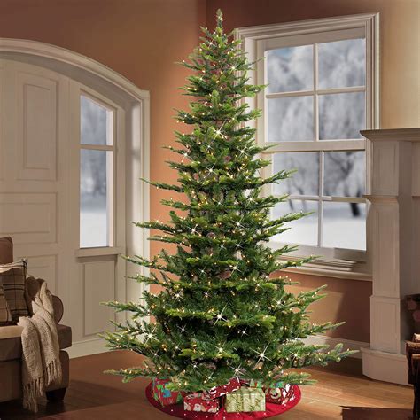 Puleo International 7.5 Foot Pre-Lit Aspen Fir Artificial Christmas ...