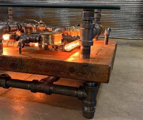 Nixie tubes light up this outrageously steampunk coffee table! - Yanko ...