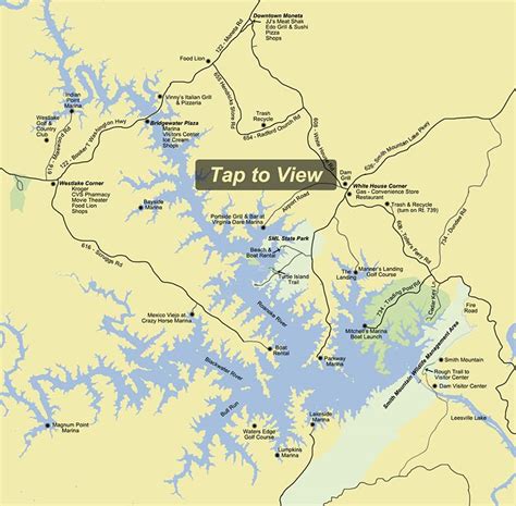 Map Of Smith Mountain Lake