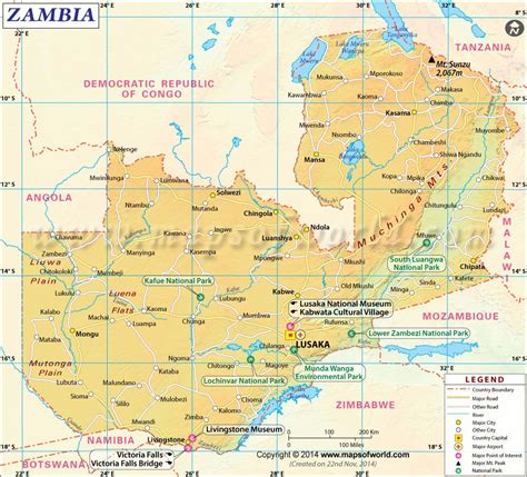 √ Zambia National Parks Map