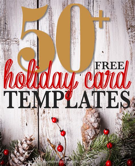 50 + Free Holiday Photo Card Templates - Moritz Fine Designs