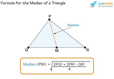 Median of triangle - Formula, Definition, Properties, Examples