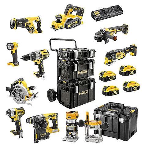 DeWalt 10 Piece 18V XR Power Tool Kit 4 x 5.0Ah Batteries - DCK853P4 ...