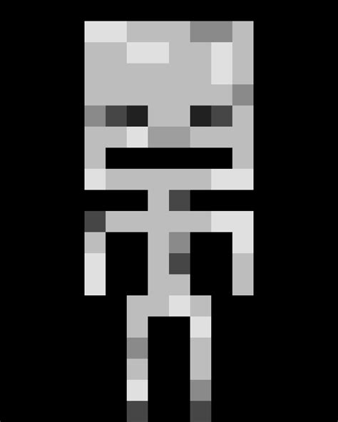 Minecraft Skeleton Pixel Art