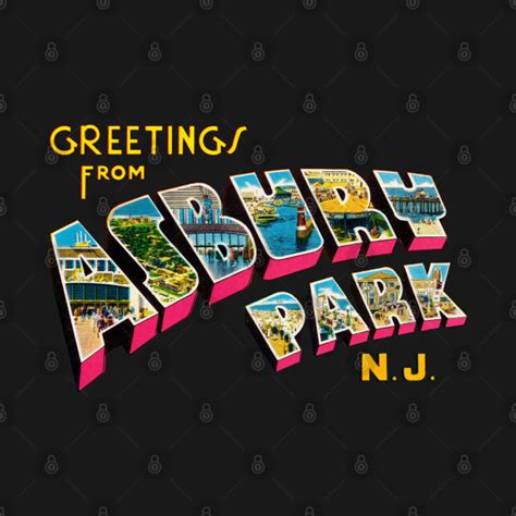 Greetings from Asbury Park New Jersey - Asbury Park - T-Shirt | TeePublic