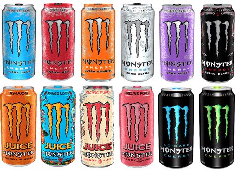 Monster Energy Juice Ultra 12 Flavor Variety Pack, 16oz Cans (Pack of ...