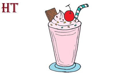 How to Draw A Milkshake cup Step by Step - YouTube