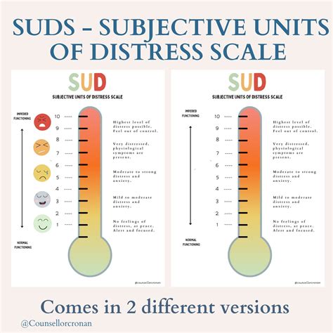 SUDS Subjective Units of Distress Scale EMDR BPD Therapy - Etsy