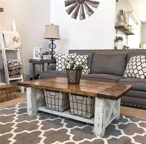 Farmhouse Coffee Table Design 8 | Modern farmhouse living room decor ...