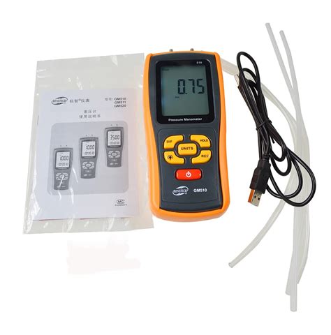 Portable Digital LCD display Pressure manometer GM510 50KPa Pressure ...