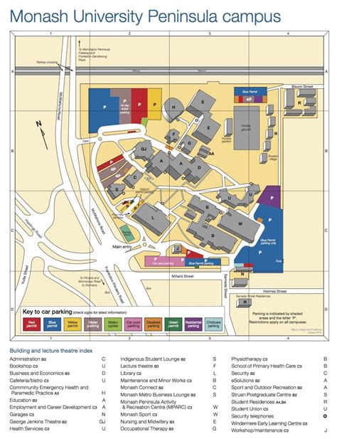 Monash peninsula map - Monash university campus map (Australia)