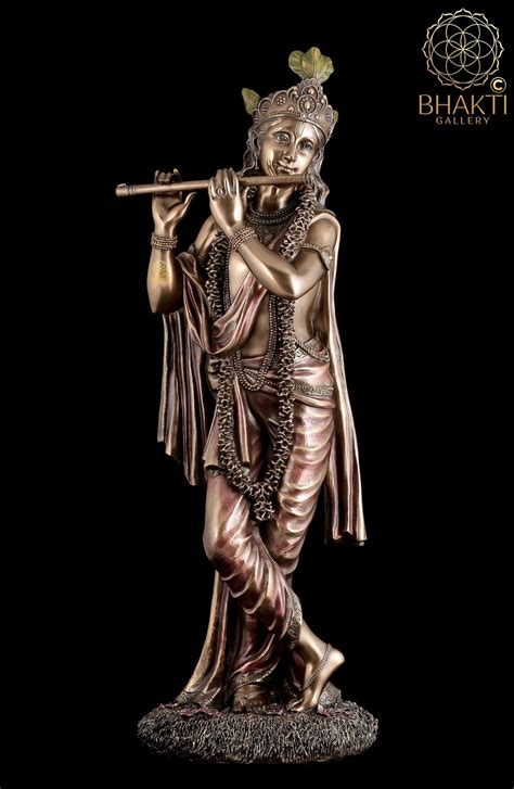 Large Krishna Statue 62 cm Big Size Bronze Finish Lord | Etsy