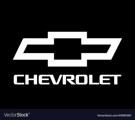 Chevrolet Brand Logo Car Symbol With Name White Vector Image | The Best ...