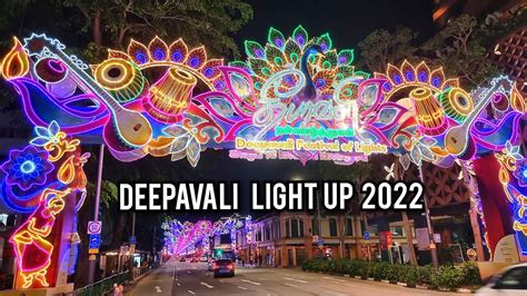 Singapore Little India | Deepavali Light up 2022 | Deepavali ...