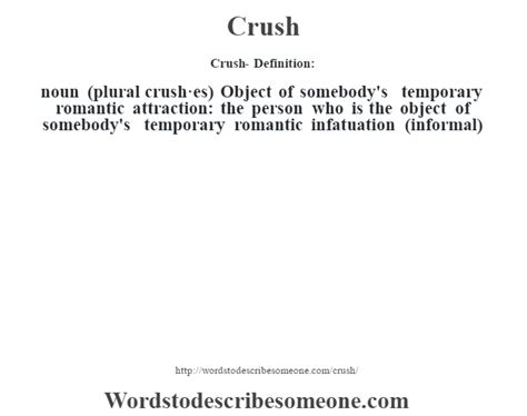 Crush definition | Crush meaning - words to describe someone