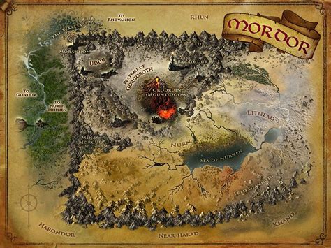 Mordor Lord Of The Rings Map